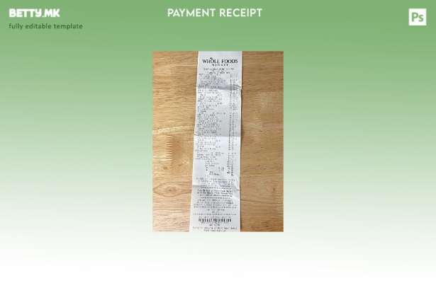 модерен стил Шаблон за потврда за уплата на пазар за целата храна